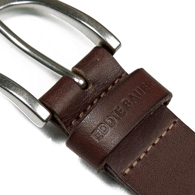 Eddie Bauer Women's Casual Leather Belts with Durable Metal Buckle