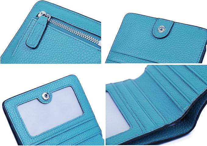 AINIMOER Small Leather Wallet for Women, Ladies Credit Card Holder RFID Blocking Women's Mini Bifold Pocket Purse