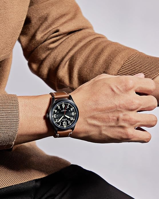 CIVO Analog Wrist Watches for Men: Waterproof Stainless Steel Mens Watches - Silver Watch with Easy Read Dial Men's Watch for Gift