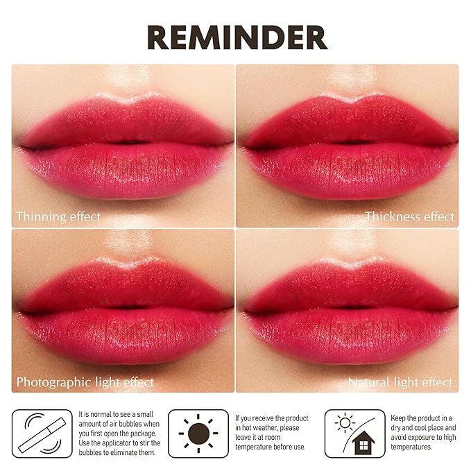Red Lipstick Moisturizing for Women Shimmer Tinted Lip Balm Hydrate Nourish Rasberry Lip Gloss Cruelty Free Lip Makeup, ZG116 Crystal