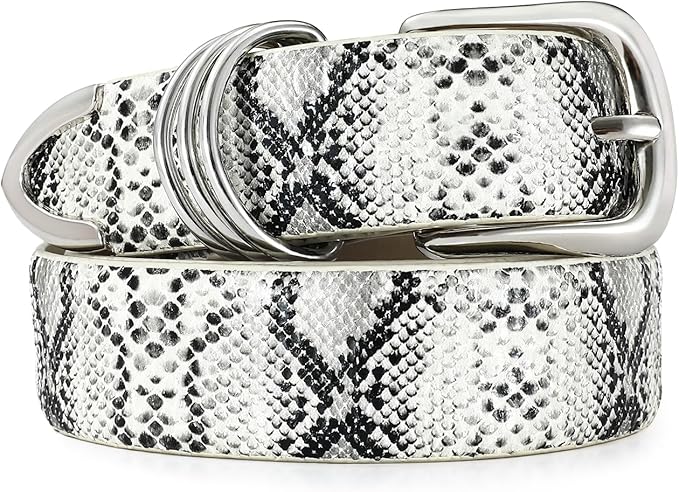 Women's Leather Belts with Gold Buckle Fashion Leather Waist Belt Elegant Ladies Belts for Jeans Dress & Casual Wear