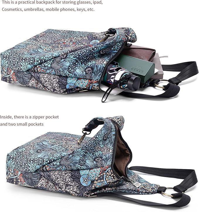 Black Butterfly Premium Backpack for Women, Bohemia Style Fashion Casual Daypack Backpack, Small Backpack Purse (69-grey plus)