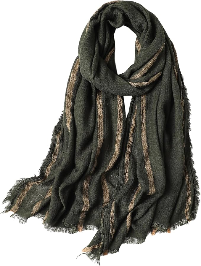 WINCESS.YU Women Gradient Scarf Long Shawls and Wraps Fashion Plain Pashmina Formal Scarf