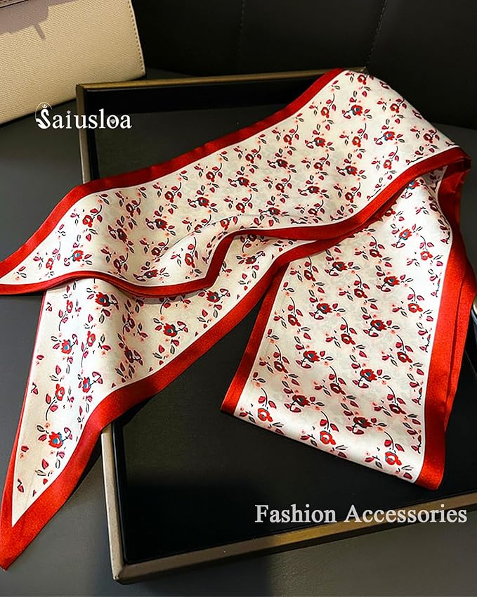 Purse Scarf For Handbags Head Scarves For Women's Hair Bags Scarfs Long Skinny Scarves Fashion Silky