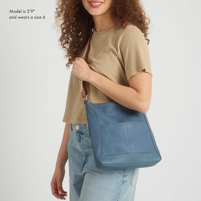 The Sak Lucia Crossbody Bag in Leather, Convertible Purse with Adjustable Strap