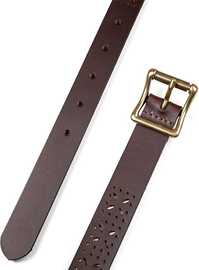 Eddie Bauer Women's Casual Leather Belts with Durable Metal Buckle