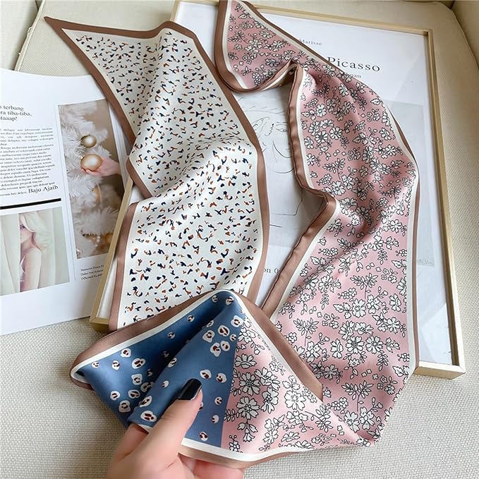 Hair Scarf for Women Silky Satin Headscarf Neck Scarves for Handbag Accessory