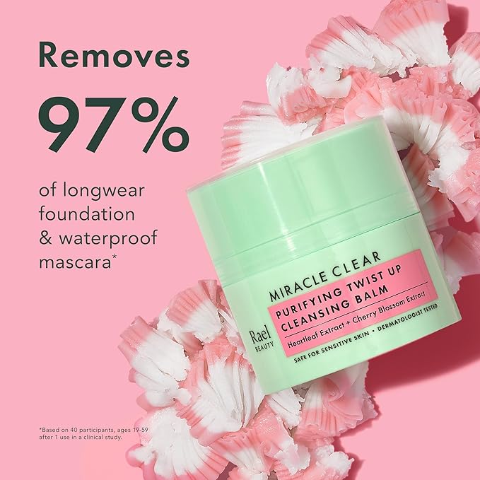 Rael Miracle Clear Facial Cleanser – Makeup Remover, Face Wash for Women, Korean Skin Care (Cleansing Balm, 1.69 fl. oz)