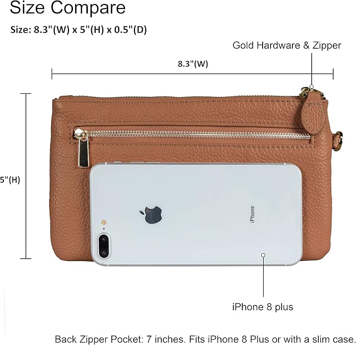 befen Genuine Leather Wristlet Clutch RFID Blocking Bag Cell Phone Wallet Purse Wristlet Wallet Purses and Handbags for Women