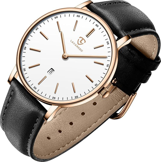 BEN NEVIS Watch, Mens Watch, Minimalist Fashion Simple Wrist Watch Analog Date with Leather Strap