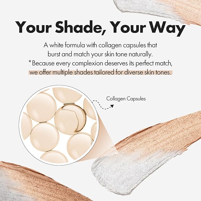 Blanc Cover Cream Stick V White - Korean Color-Changing Foundation Stick with Volufiline - Medium to Full Coverage Dewy Finish Base Makeup - Dual-Ended with Detachable Brush (202 Natural)