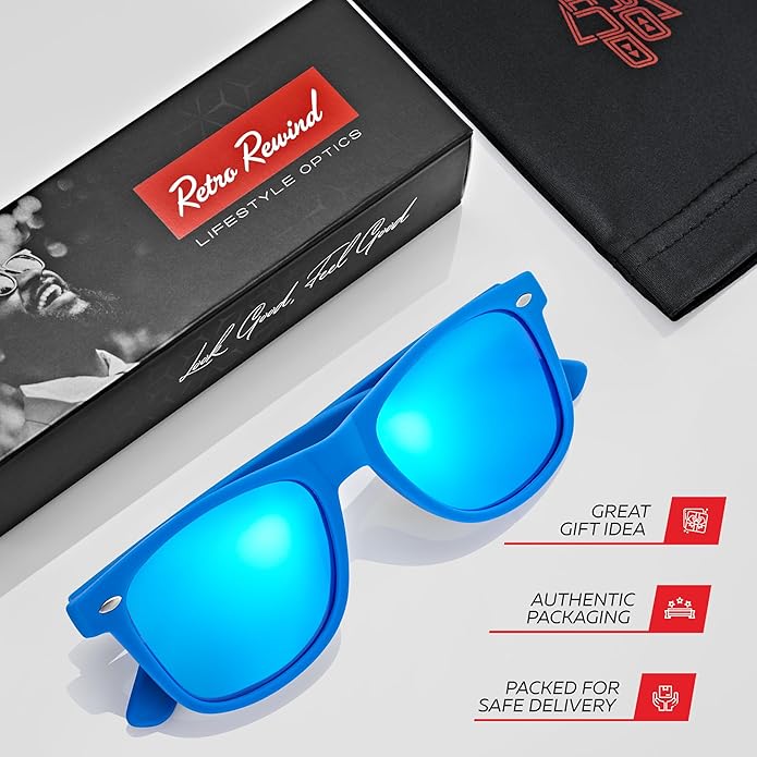 Retro Rewind Polarized Sunglasses for Men and Women - UV Protection Classic Sun Glasses