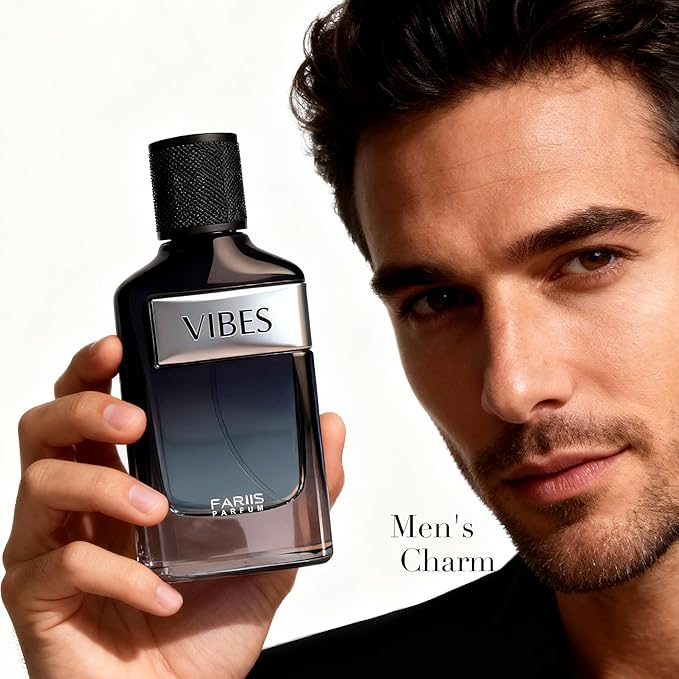 Vibes Men's Fresh Sage & Geranium Cologne 100ml Woody Seductive Eau de Parfum Premium Gift Fragrance