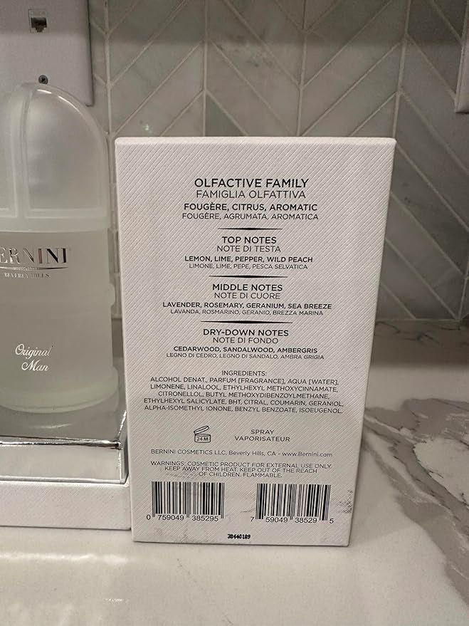 BERNINI Original Man Fragrance Eau De Parfum | Made In Italy