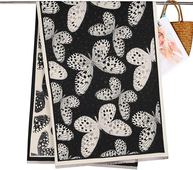 EXTREE Scarfs for Women Pashmina Silky Shawl Wrap for Evening Dressing Blanket Open Front Poncho Cape