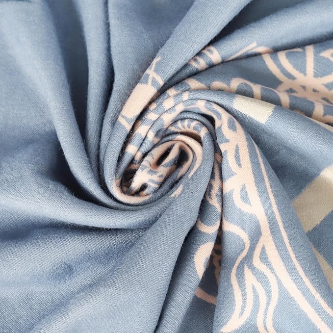 EXTREE Scarfs for Women Pashmina Silky Shawl Wrap for Evening Dressing Blanket Open Front Poncho Cape