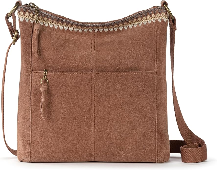 The Sak Lucia Crossbody Bag in Leather, Convertible Purse with Adjustable Strap