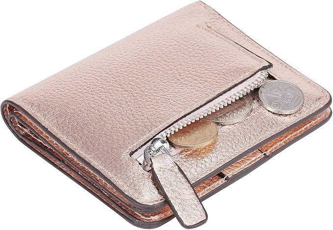 AINIMOER Small Leather Wallet for Women, Ladies Credit Card Holder RFID Blocking Women's Mini Bifold Pocket Purse