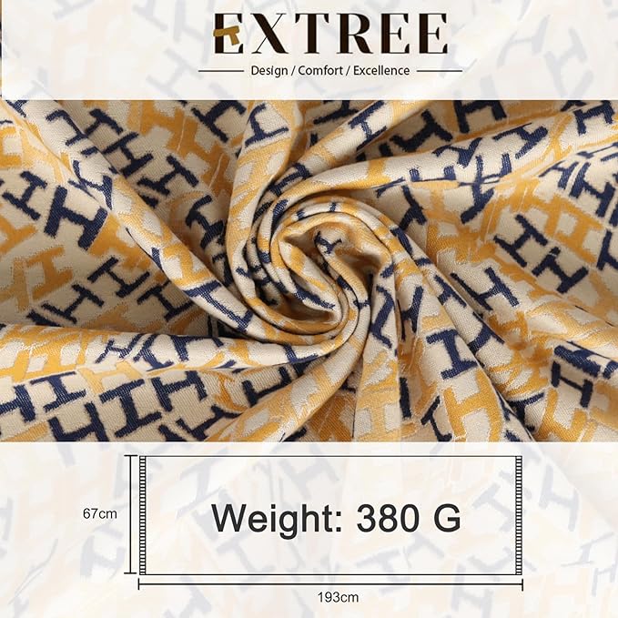 EXTREE Scarfs for Women Pashmina Silky Shawl Wrap for Evening Dressing Blanket Open Front Poncho Cape