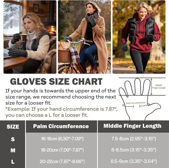 Sukeen Lightweight Running Gloves for Women Touchscreen Anti-Slip Liner Gloves Winter Warm Gloves for Cycling, Driving, Soccer