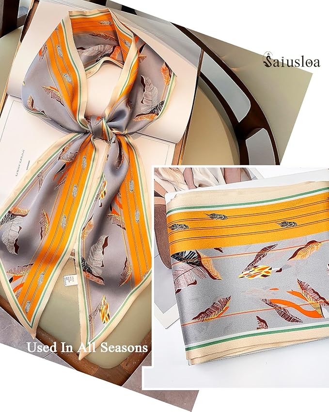 Purse Scarf For Handbags Head Scarves For Women's Hair Bags Scarfs Long Skinny Scarves Fashion Silky