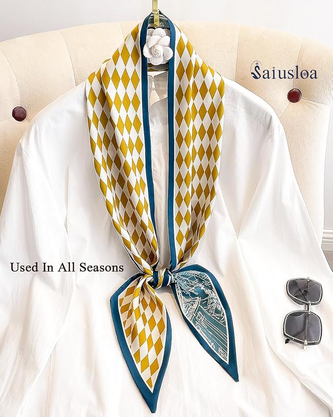 Purse Scarf For Handbags Head Scarves For Women's Hair Bags Scarfs Long Skinny Scarves Fashion Silky
