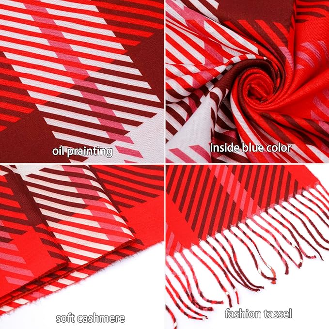 Scarf Shawl Wraps for Women Pashmina Soft Cashmere Scarf Printed Large Blanket Scarf Warm for Fall Winter