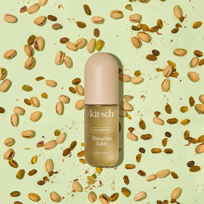 Kitsch Hair Perfume for Women - Pistachio Latte | Clean, Deodorizing & Patented Odor-Eliminating Technology Hair Spray & Body Mist - Freshen Hair, Body & Pillows - Coconut & Warm Coffee Scent - 50mL