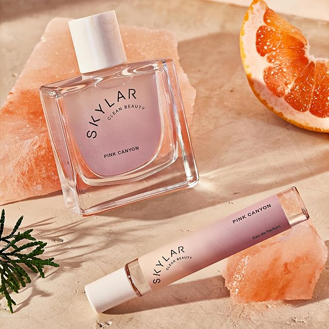 Skylar Pink Canyon Eau de Parfum - Hypoallergenic & Clean Perfume for Women & Men, Vegan & Safe for Sensitive Skin - Notes of Grapefruit, Pink Salt & Cedar - 10mL /0.33 Fl oz
