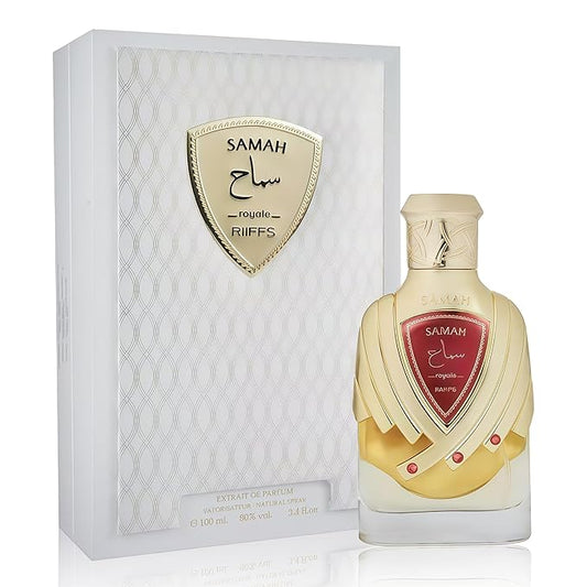 Samah Royale Women's Gourmand Perfume Eau de Parfum - Bergamot, Vanilla & White Musk Luxury Scent with 24H Longevity | 3.4 Fl Oz 80% Vol Seductive Edible Fragrance