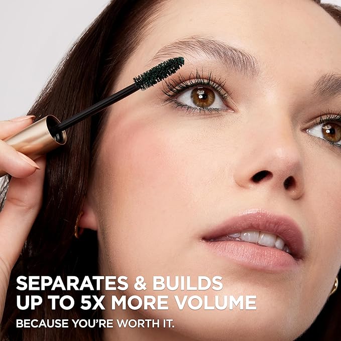 L'Oreal Paris Makeup Voluminous Original Washable Bold Eye Mascara, Deep Green, 0.27 Fl Oz