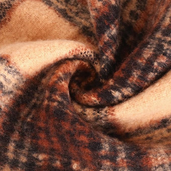 EXTREE Scarfs for Women Pashmina Silky Shawl Wrap for Evening Dressing Blanket Open Front Poncho Cape