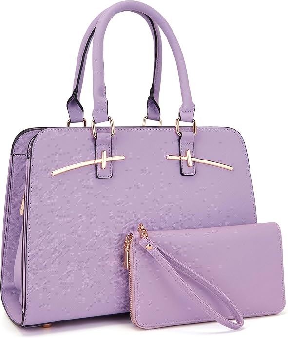 Purses for Women Handbag Wallet Tote Shoulder Hobo Bag Top Handle Satchel Purse Set 2pcs with 3 Compartments
