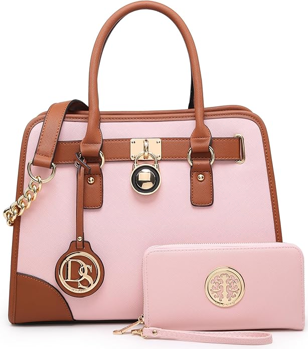 Dasein Women Handbags Top Handle Satchel Purse Shoulder Bag Hobo Bag Work Bag Set 2pcs
