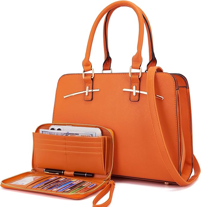 Purses for Women Handbag Wallet Tote Shoulder Hobo Bag Top Handle Satchel Purse Set 2pcs with 3 Compartments