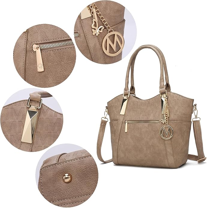 MKF Collection Tote Bag for Women Vegan Leather Shoulder Bag – Top-Handle Purse, Ladies Handbag by Mia K