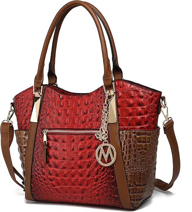 MKF Collection Tote Bag for Women Vegan Leather Shoulder Bag – Top-Handle Purse, Ladies Handbag by Mia K