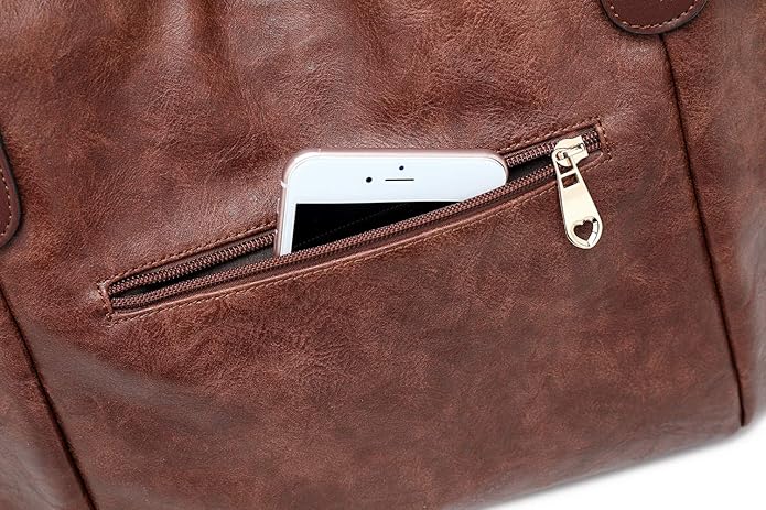 Women Tote Bag Handbags PU Leather Fashion Hobo Shoulder Bags with Adjustable Shoulder Strap