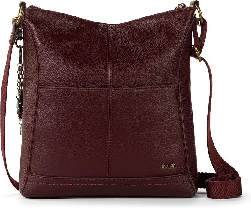 The Sak Lucia Crossbody Bag in Leather, Convertible Purse with Adjustable Strap