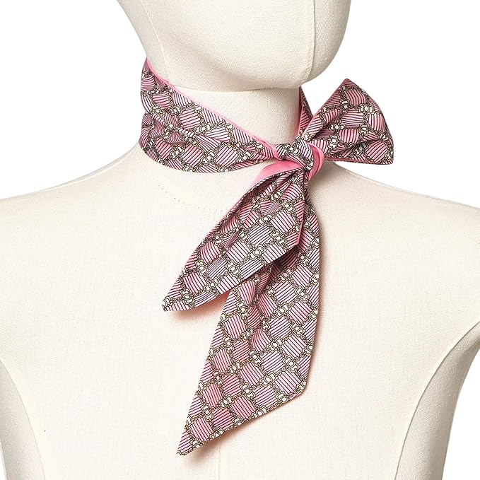 4 Pack Purse Scarf Handbags Skinny Twill Hair Scarves Narrow Neck Scarf Band Women Fashion Accessories Bag Charms