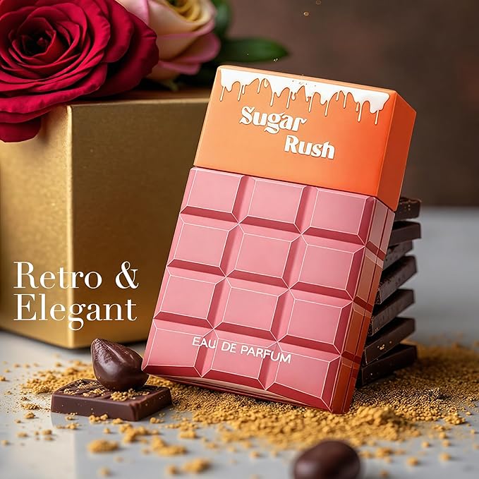Sugar Rush Sweet Temptation EDP Perfume for Women, Grapefruit & Jasmine Scent, Long Lasting Floral Fragrance, Cologne for Daily Use, 3.4 Fl Oz