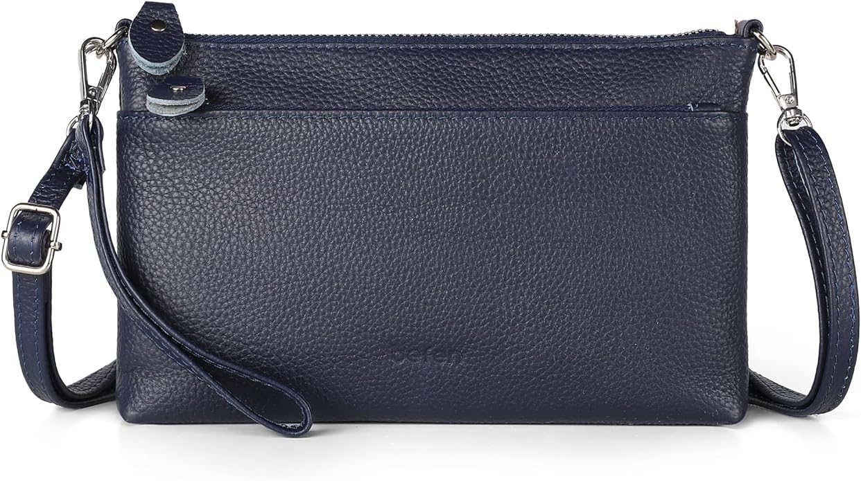 befen Genuine Leather Wristlet Clutch Wallet Purses with RFID Blocking, Small Crossbody Bags Shoulder Handbag for Women