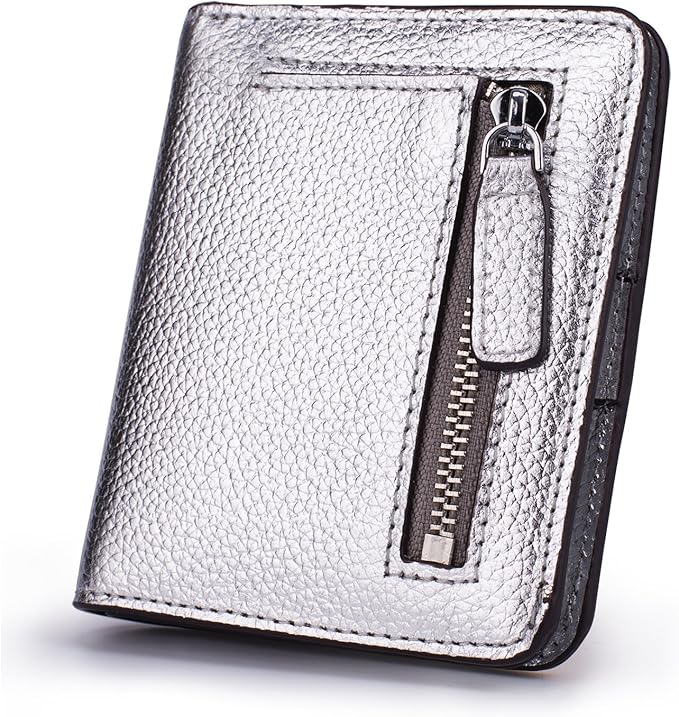 AINIMOER Small Leather Wallet for Women, Ladies Credit Card Holder RFID Blocking Women's Mini Bifold Pocket Purse