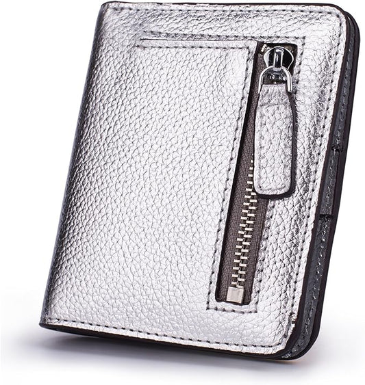 AINIMOER Small Leather Wallet for Women, Ladies Credit Card Holder RFID Blocking Women's Mini Bifold Pocket Purse
