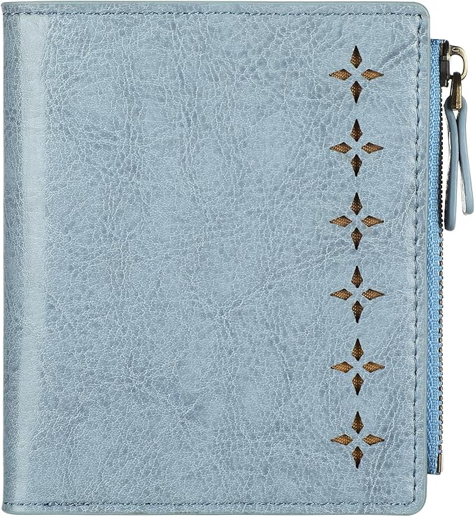 Lavemi Ultra Thin Small Compact Leather Womens Girls Wallets RFID Blocking Credit Card Holder for Women