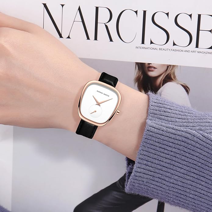 HANNAH MARTIN Watches for Women Waterproof Ladies Analog Quartz Wrist Watches Stainless Steel Band Fashion Dainty Female Watch Luxury Bracelet Diamond