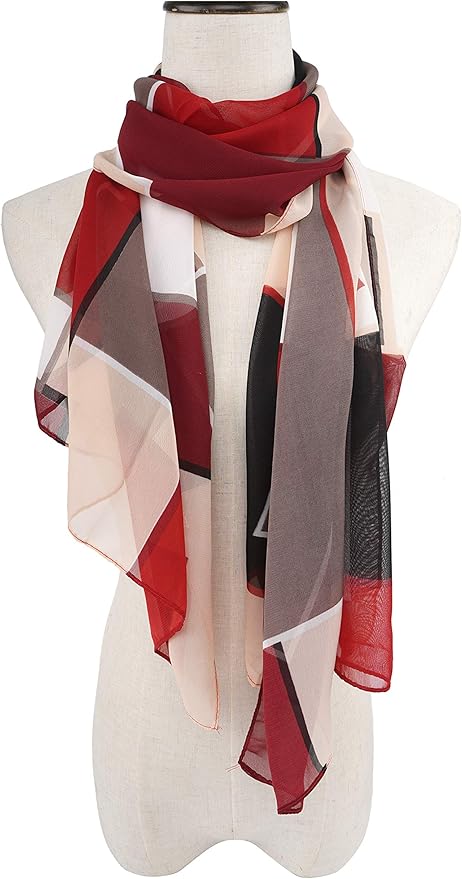 YOUR SMILE Ladies/Women's Lightweight Floral Print/Solid Color mixture Shawl Scarf For Spring Summer season
