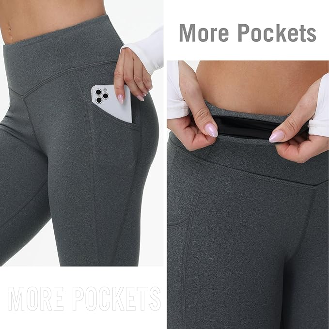 baleaf Winter Clothing Women Leggings Fleece Lined Tights Thermal Warm Thick Cold Weather Gear 1 Pockets