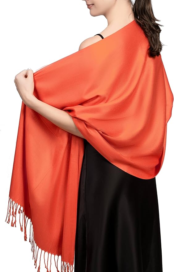 Achillea Soft Silky Pashmina Scarf for Women – Shawl Wrap for Evening Dresses, Bridesmaids, Weddings & Everyday Wear