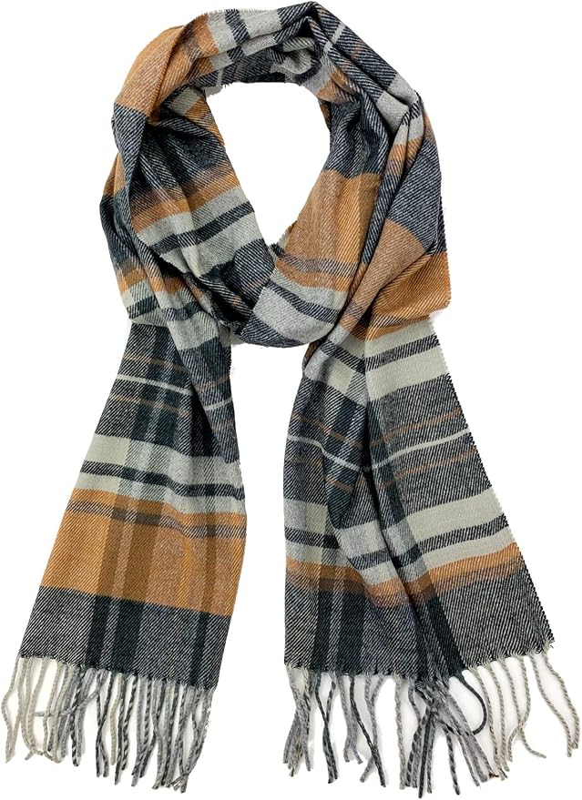 Plum Feathers Super Soft Luxurious Cashmere Feel unisex for Men and Women Winter Scarf